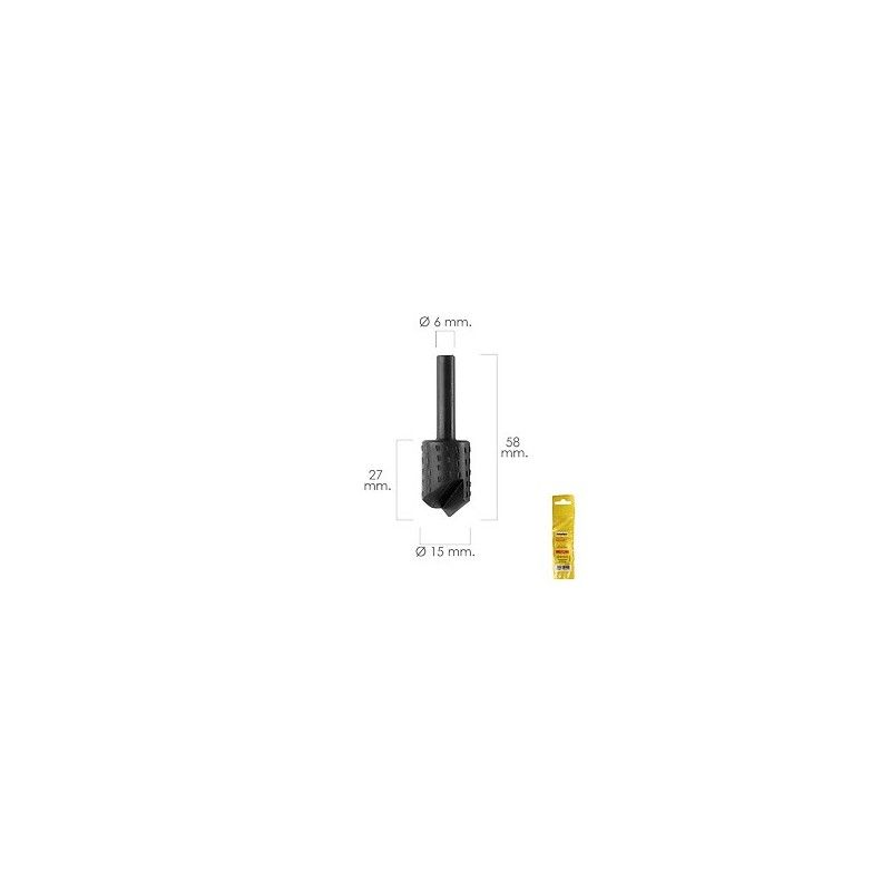 Lima rotativa para madeira para esvaziamento Ø 15 mm. Para furadeira/fresadora