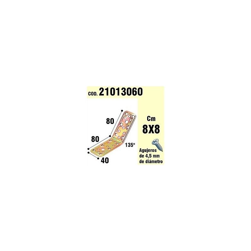 Soutien Pour le Bois d'Angle 40x80x80 mm / 135° 21013060