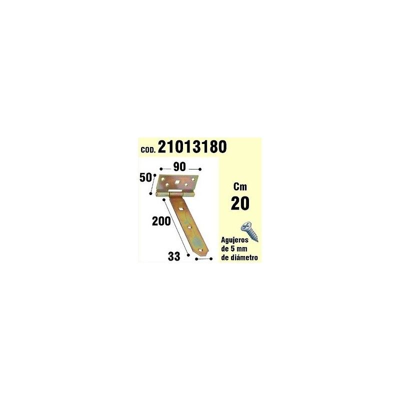 Supporto Per il Legno Cerniera Bicromatado 200 mm 21013180