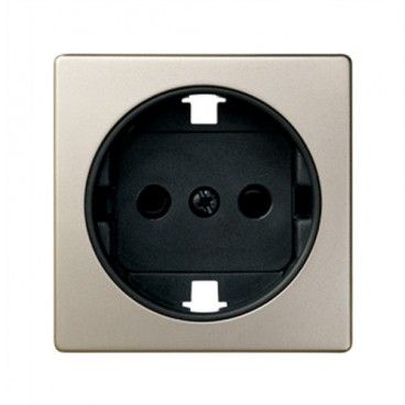 Tapa enchufe 2P+TT cava+ grafito SIMON 82041-34