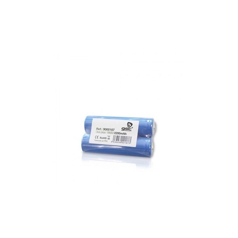 Pacote de 2 baterias recarregáveis 18650 2200mAh GSC