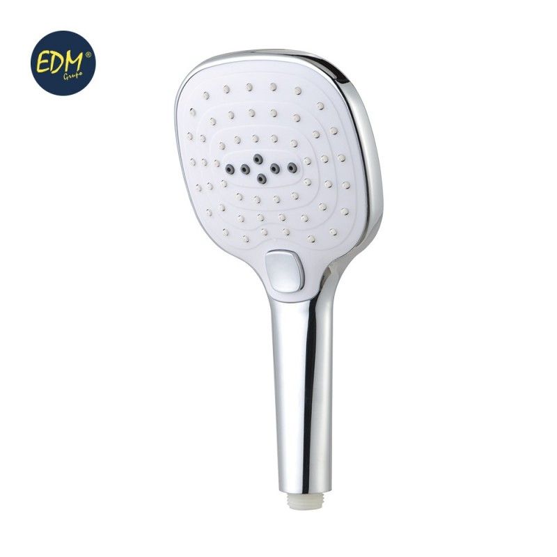 HANDLE SHOWER - SQUARE - 3 FUNCTIONS - CHROME - SERIES - "ANTARTIC" - EDM