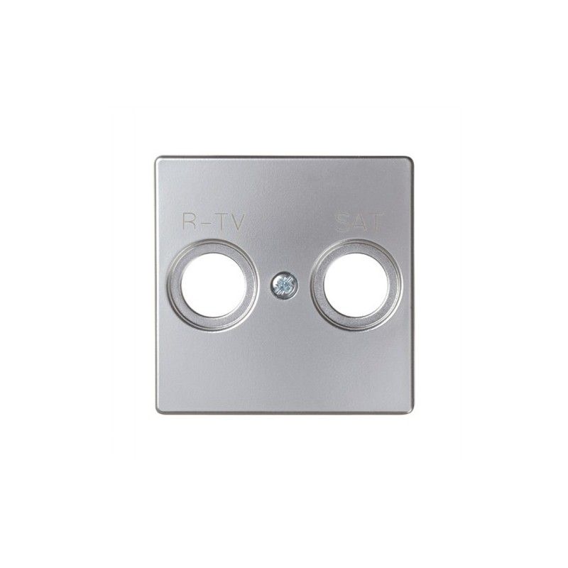 Tapa toma R-TV + SAT aluminio SIMON 82097-33