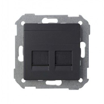 Tapa informática 2 tomas RJ45 blanca SIMON 82006-38