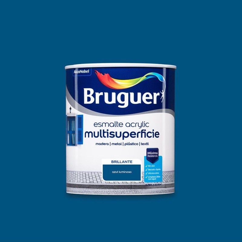 ENAMEL ACRYLIC MULTISURFACE BRIGHT LUMINOUS BLUE 0,750 L BRUGUER