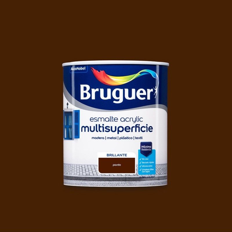 ENAMEL ACRYLIC MULTISURFACE BRIGHT BROWN 0,750 L BRUGUER