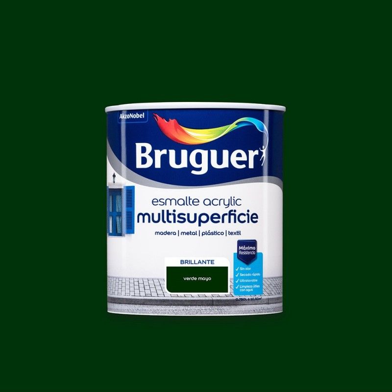 ENAMEL ACRYLIC MULTISURFACE BRIGHT GREEN MAY 0,750 L BRUGUER