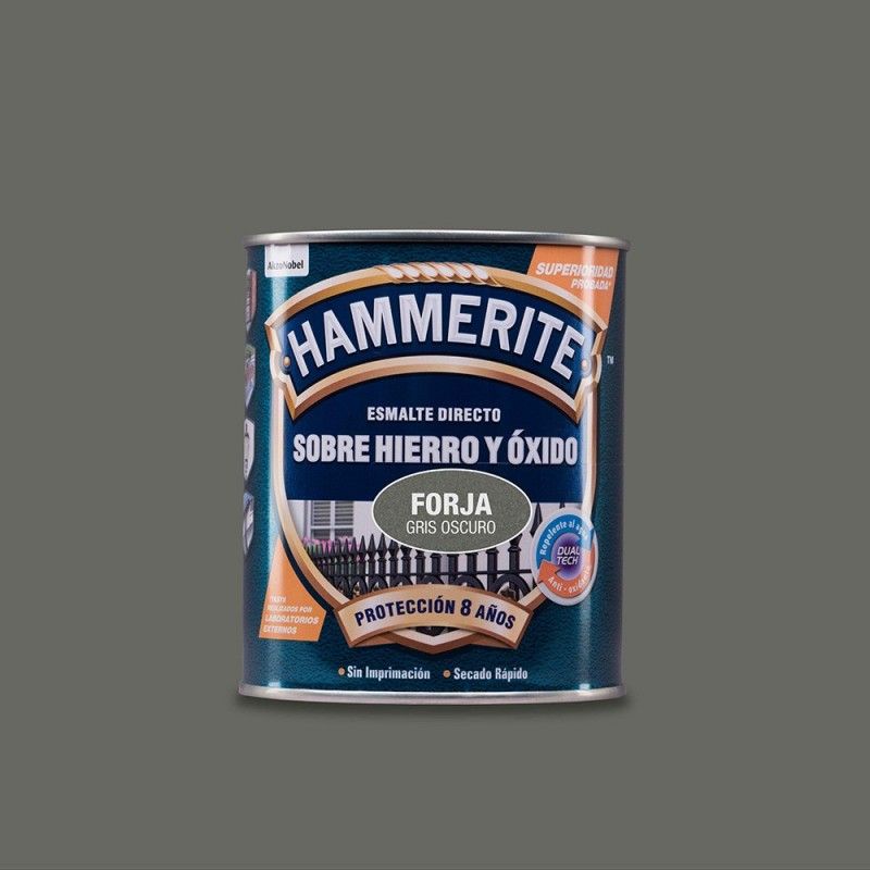 HAMMERITE ESMALTE METALICO FORJA GRIS OSCURO 0.750L 