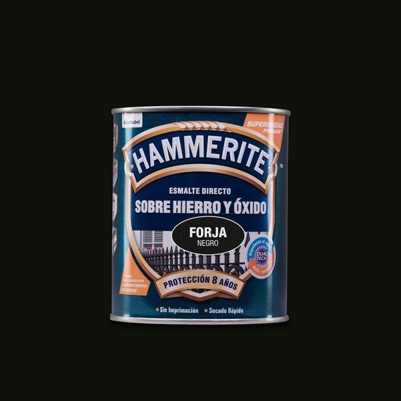 HAMMERITE ESMALTE METALICO FORJA NEGRO 0.750L 