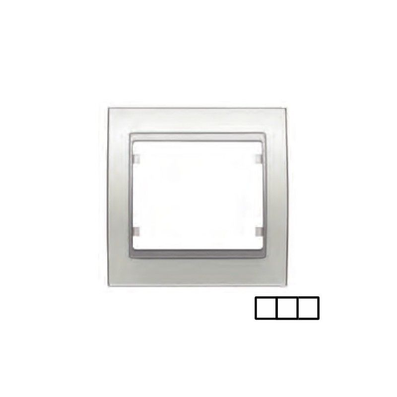 Moldura 3 elementos SATIN WHITE BJC Mega 22003-BS