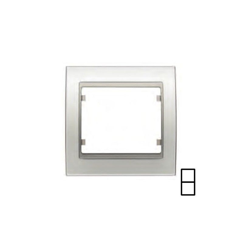 Moldura 2 elementos verticais WHITE PEARL MABE BJC Mega 22102-BP