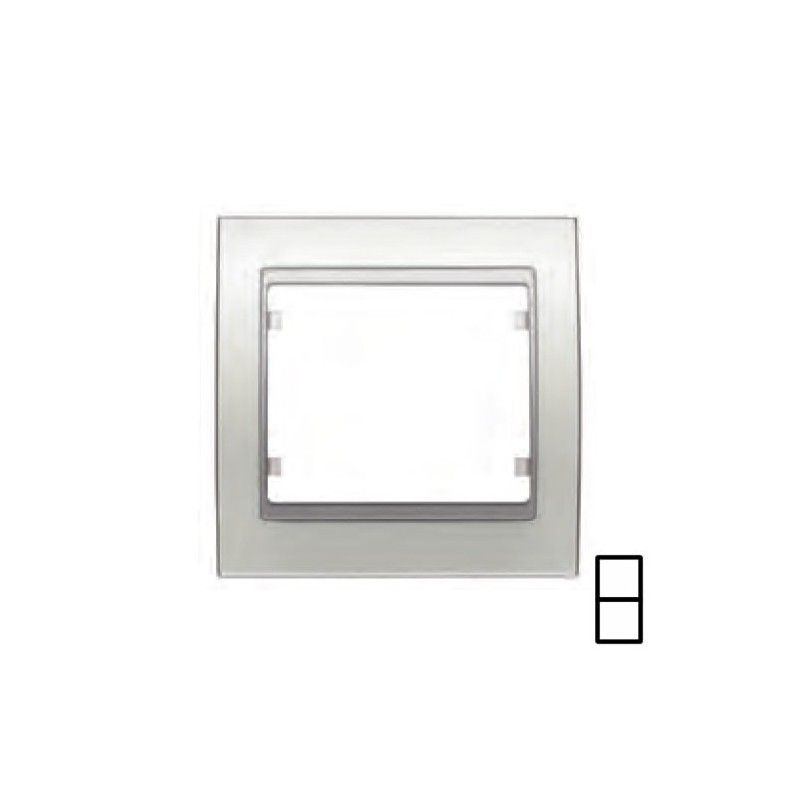 Moldura 2 elementos verticais SATIN WHITE BJC Mega 22102-BS