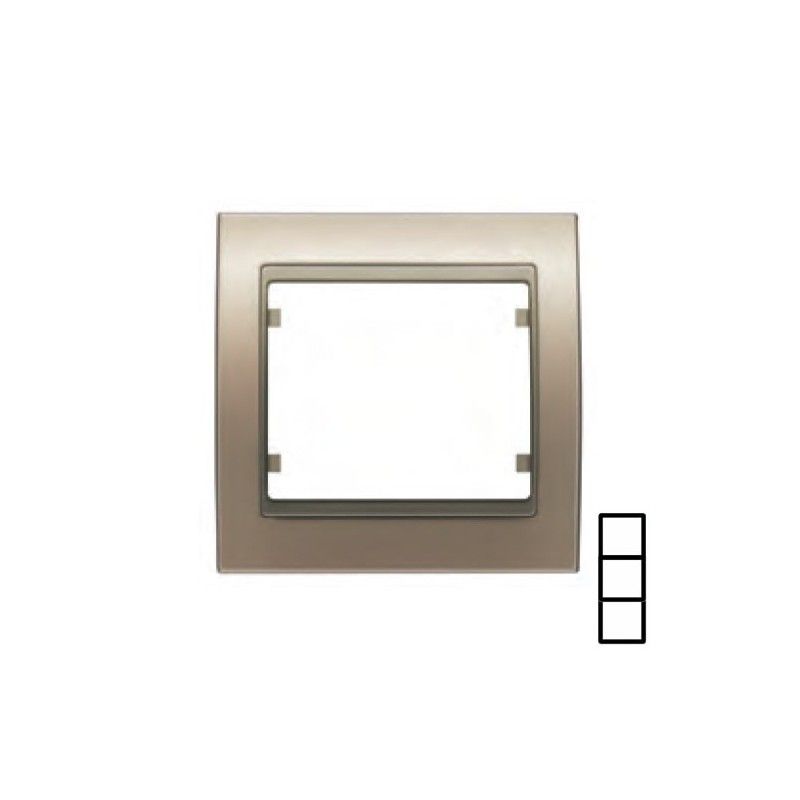 Quadro 3 elementos verticais BRONZE FOG BJC Mega 22103-BN