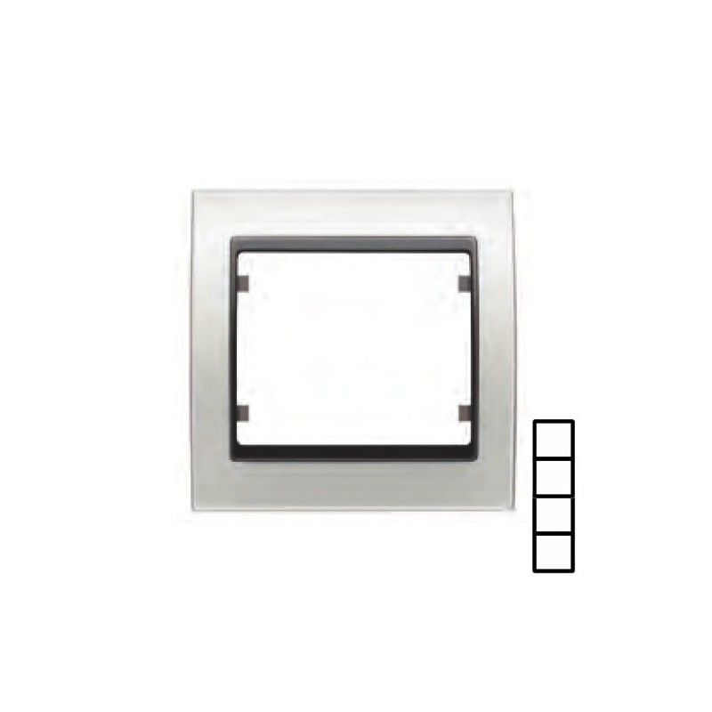 Moldura 4 elementos verticais PEARL WHITE COSSO BJC Mega 22104-BPC