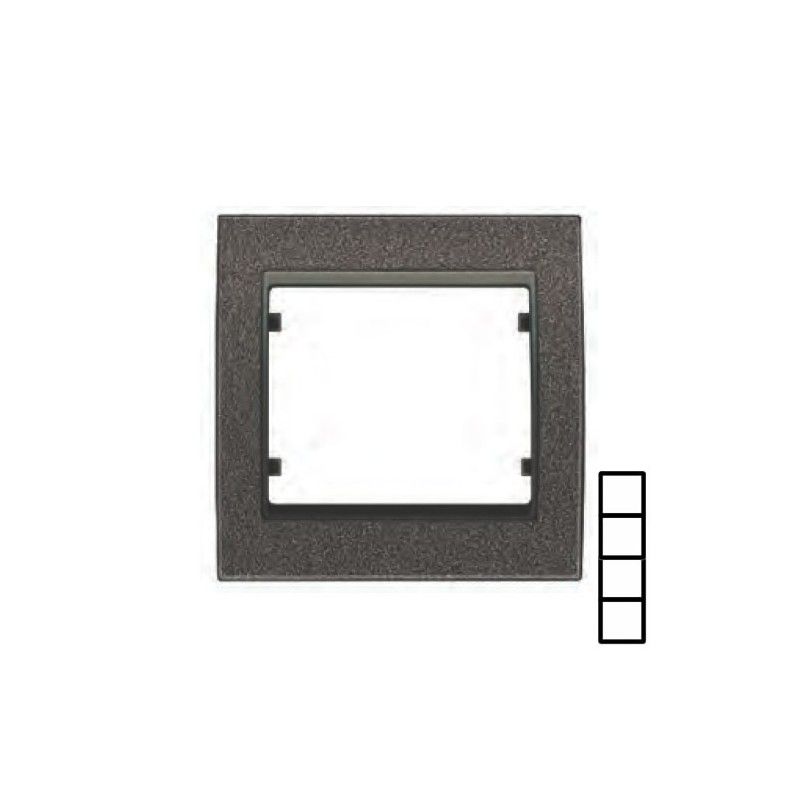 Moldura 4 elementos verticais MOCHA BROWN COSSO BJC Mega 22104-MMC