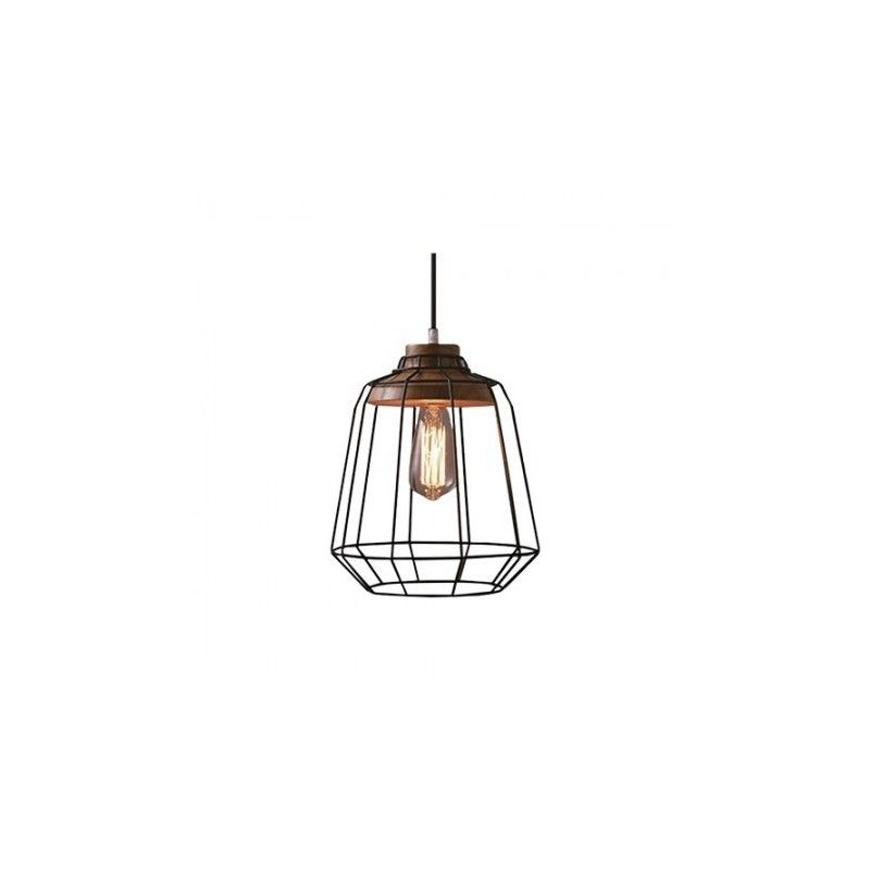 Lampe suspendue de type cage E27 1M Noir