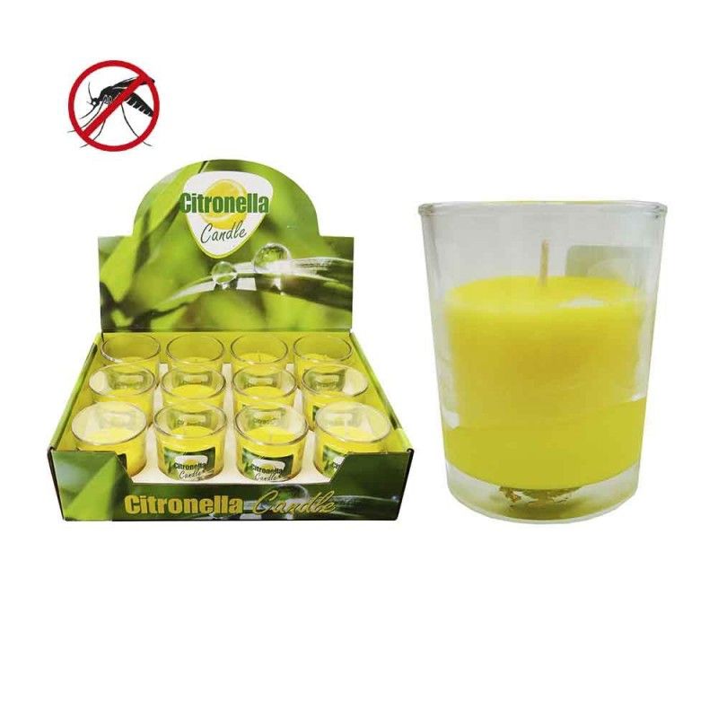 Bougie citronnelle 50 g de verre de verre euros/uni