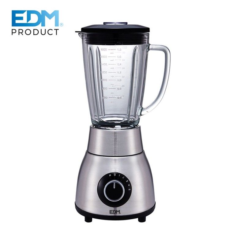 Batidora 1200w - con vaso de cristal - 1,8l edm