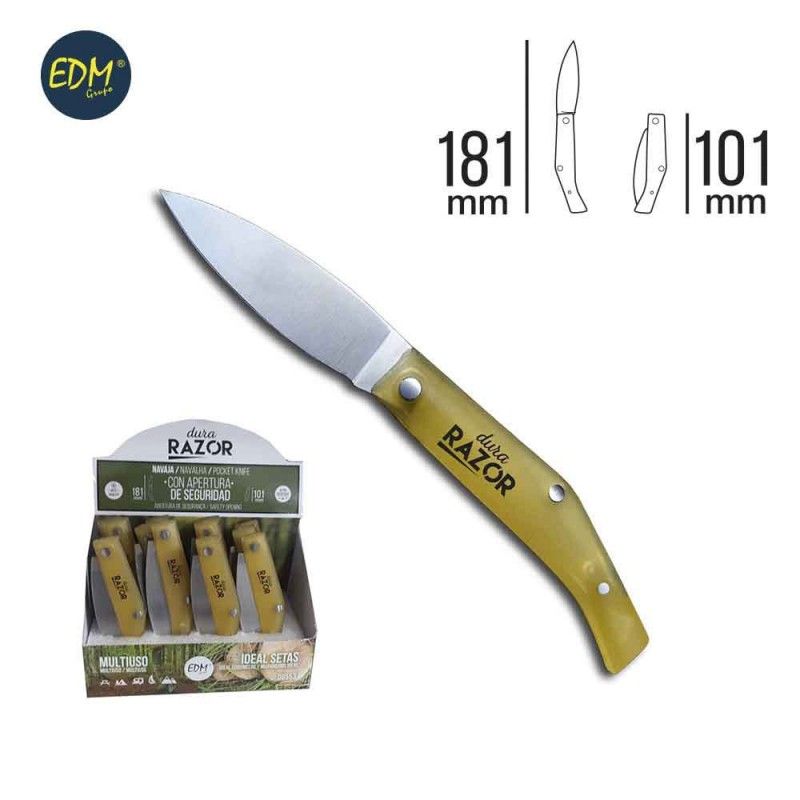 Navaja con mango de plastico de 181mm  edm    euro/u