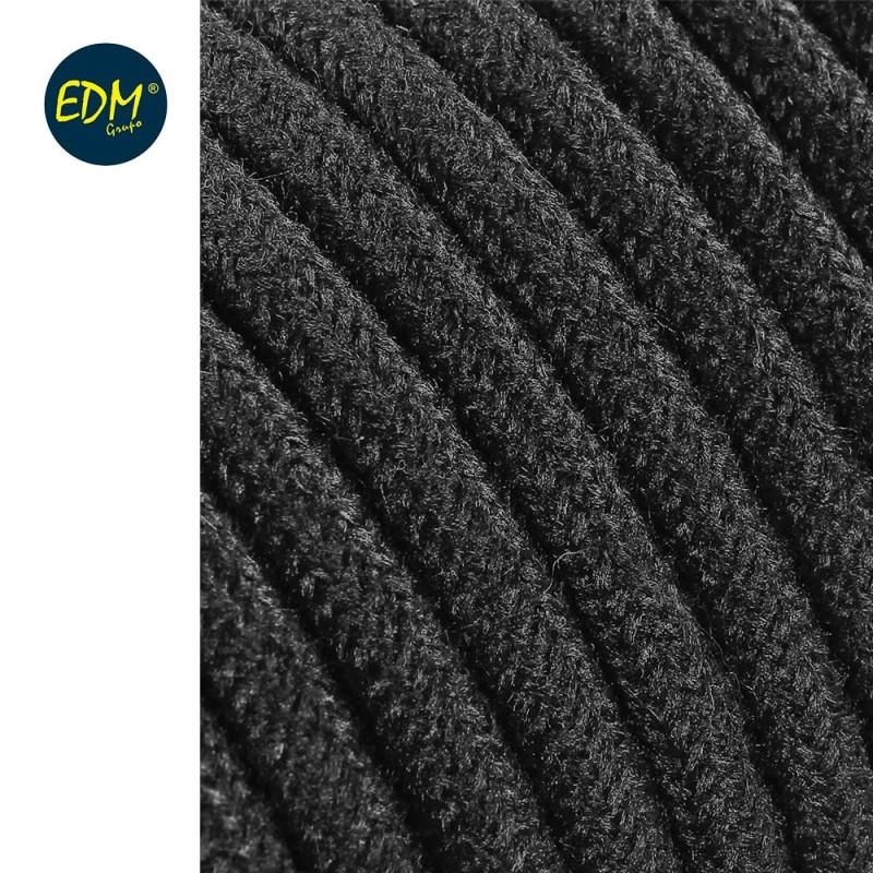 Cable cordon tubulaire2x0.75mm c41 negro 5mts