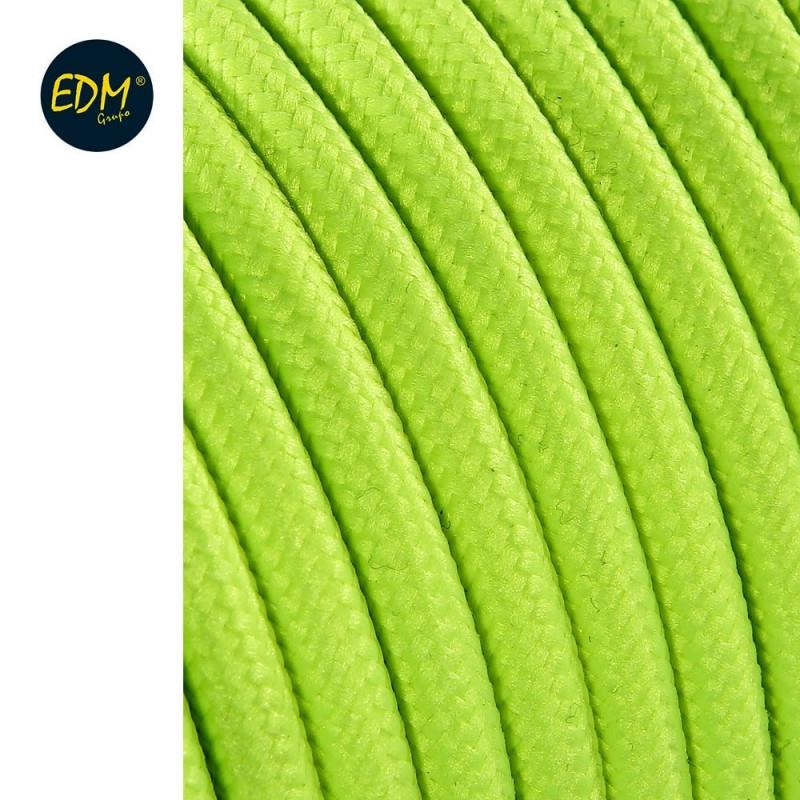 Cable cordon tubulaire 2x0,75mm fluor amarillo 5mts