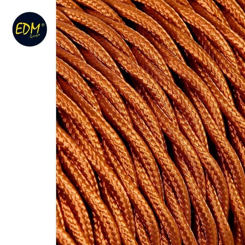 Cable textil trenzado 2x0,75mm c-12 oro seda 5m