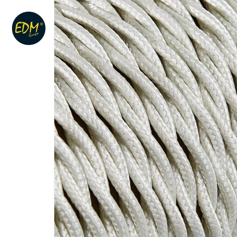 Cable textil trenzado 2x0,75mm algodon 5m