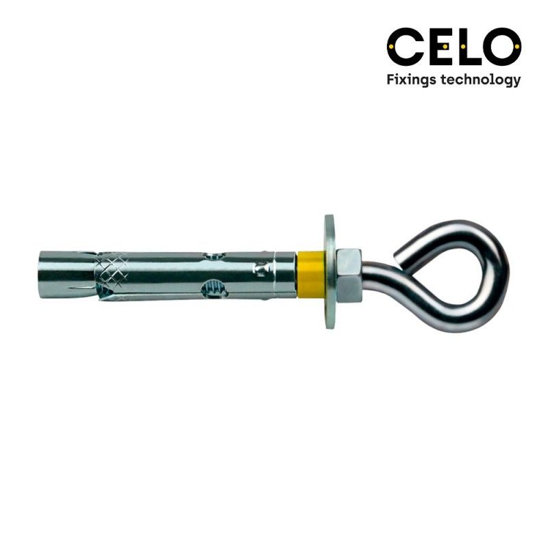 Caixa de 25 unidades de âncoras Dynabolt com anel zincado Ø8x45mm