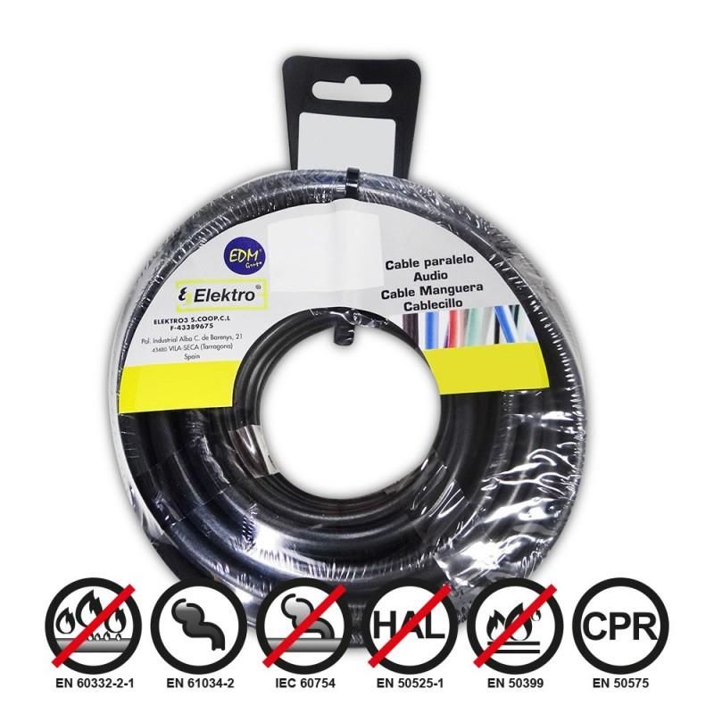 Carrete cablecillo flexible 4 mm. negro 50 mts. libre-halogeno