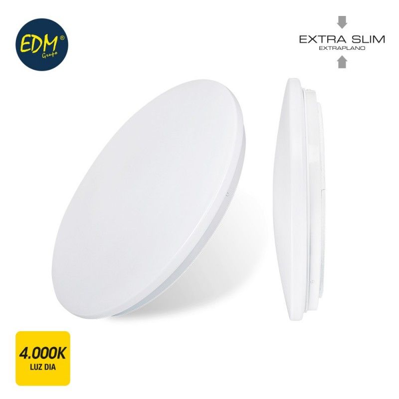 Aplique superficie led extraplano 12w 840 lumen 4.000k circular 26,5x5,7cm edm