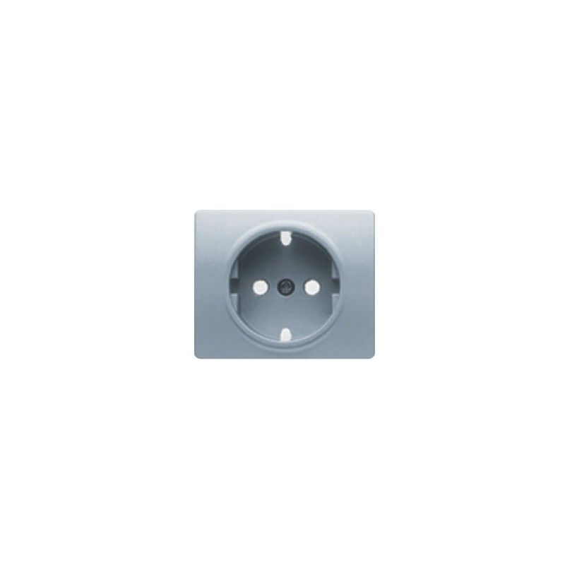 Tapa base enchufe seguridad aluminio prusia BJC 22724-AP