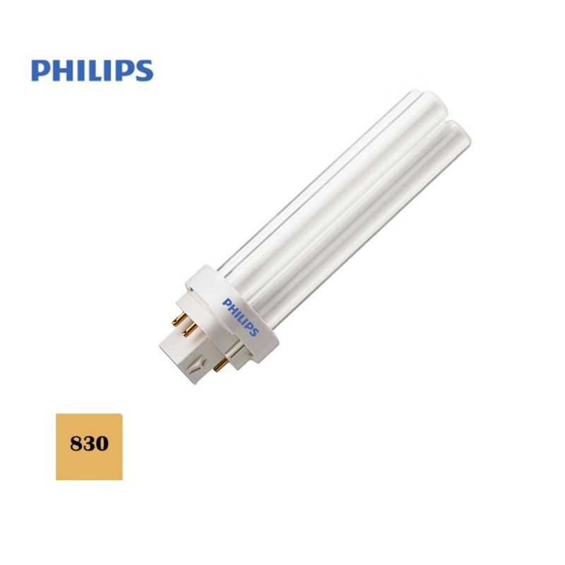 Bombilla bajo consumo lynx 1800 lumens d-26w pld-4 pin 830k luz calida philips