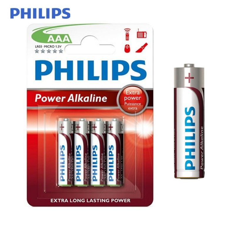 Pila philips alkalina lr03 aaa (blister 4 pilas)