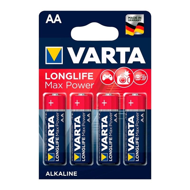 Bateria Varta longlife max power aa - blister lr06 4 unidades ø14,5x50,5mm