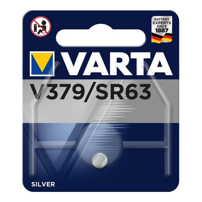 Bateria micro botão Varta prata sr63 - blister v379 1,55v 1 unidade ø5,8x2,15mm