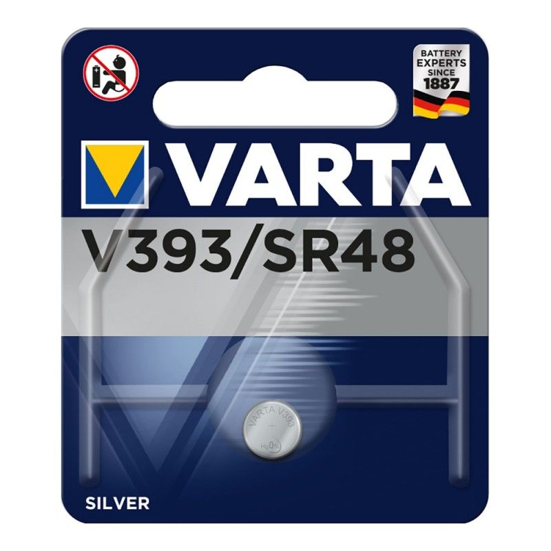 Bateria micro botão Varta prata sr48 - v393 1,55v blister 1 unidade ø7,9x5,4mm