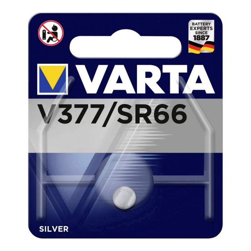 Bateria micro botão Varta prata sr66 - v377 1,55v blister 1 unidade ø6,8x2,5mm