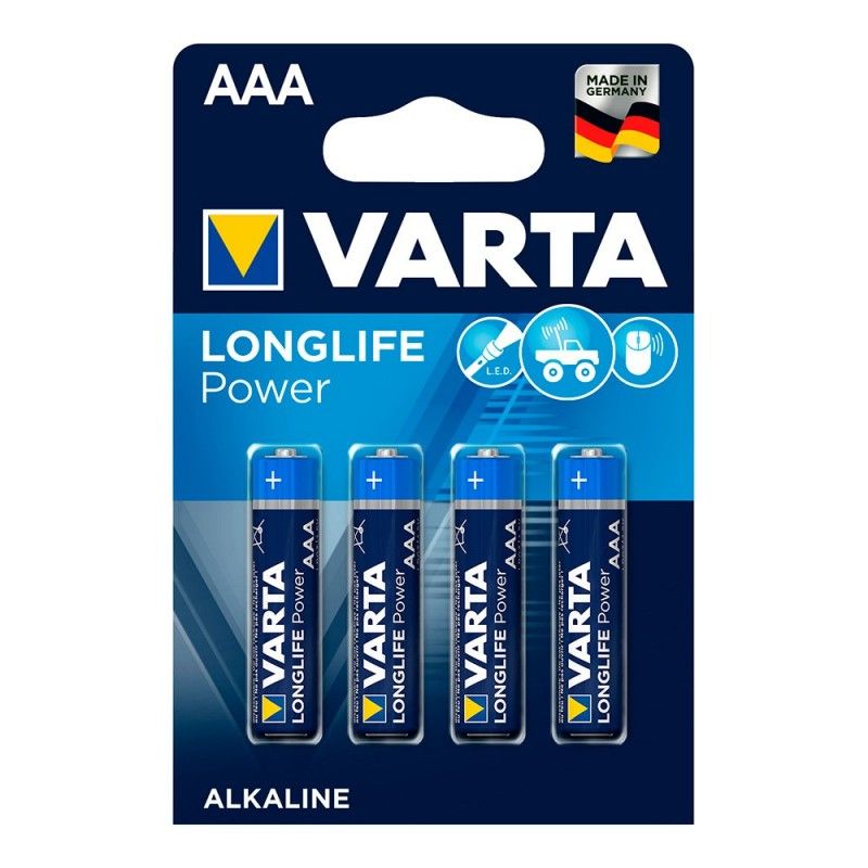 Pilha alcalina Varta de longa duração aaa - lr03 2 tiras 10 blisters 4 unidades ø10,5x44,5mm preço por blister