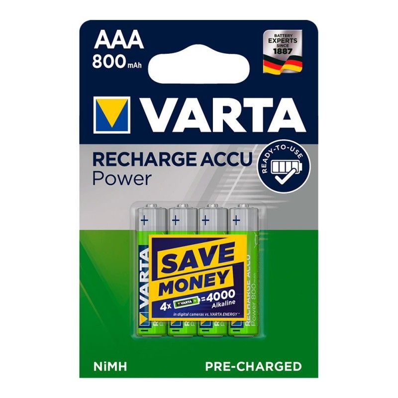 Pila varta recarg accu power aaa lr03 800mah pack 4uni