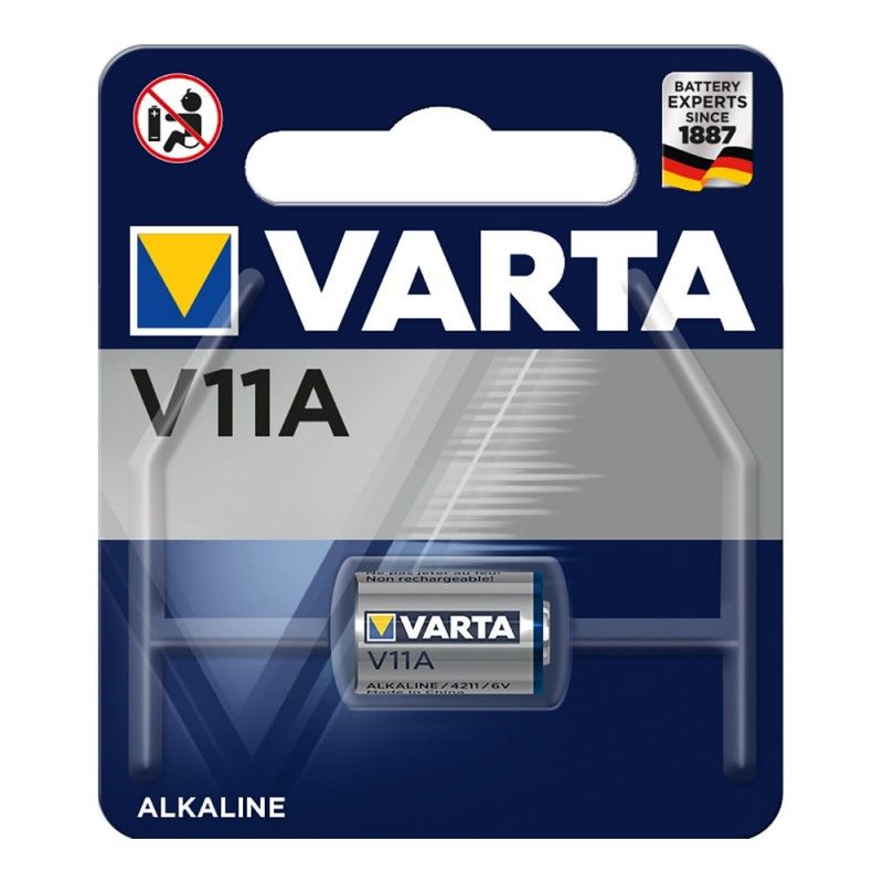 Bateria alcalina Varta v11a 6v blister 1 unidade ø10,22x16,5mm