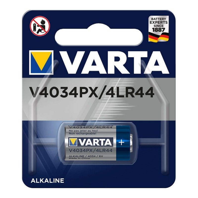 Bateria alcalina Varta v4034px - blister 4lr44 6v 1 unidade ø13x25,2mm