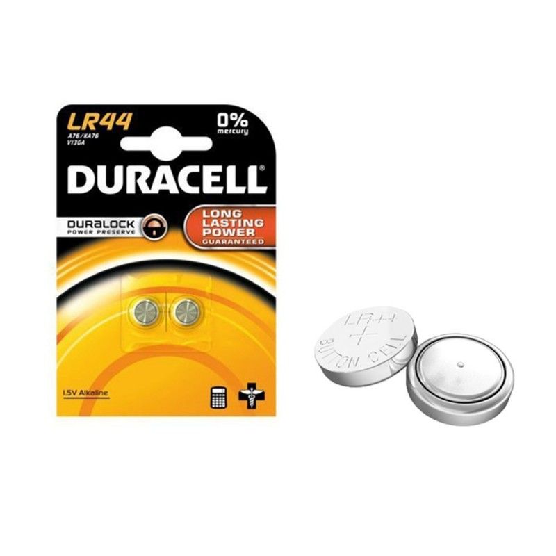 Bateria micro alcalina Duracell lr44 1,5v blister 2 unidades ø11,6x5,4mm