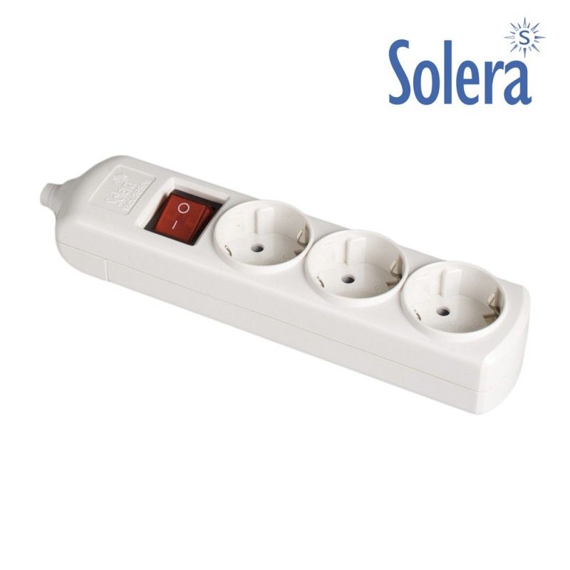 Base Bipolar com 3 Saídas t/tl 10/16A 250V Branco + Interruptor Luminoso Solera 8003IL