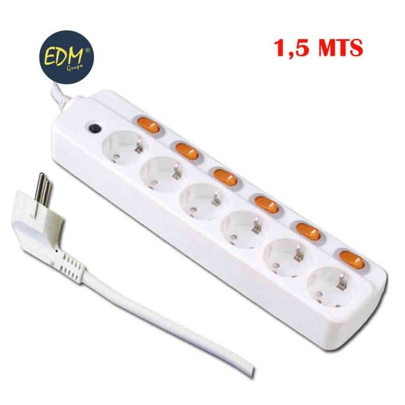 Base Múltipla com 6 Tomadas + 6 Interruptores +...