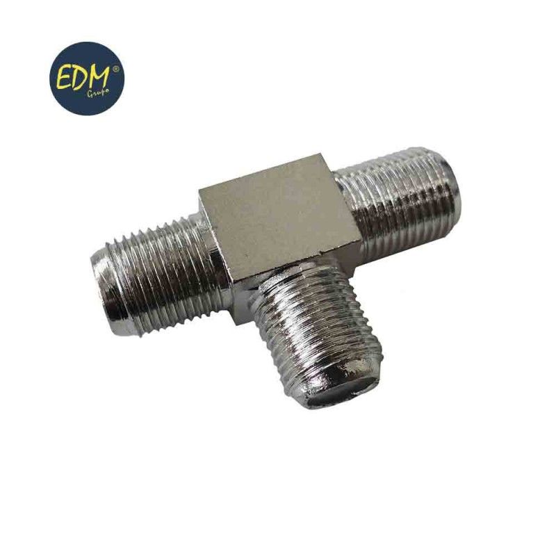 Conector derivador "f" forma "t" retractilado