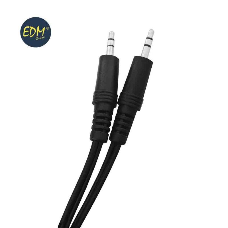 Conexão de áudio conector macho estéreo de 3,5 mm para conector macho estéreo de 3,5 mm 1,5 m EDM