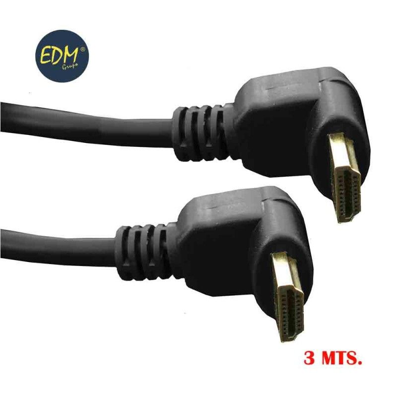 Conexion hdmi supra acodada 3m edm