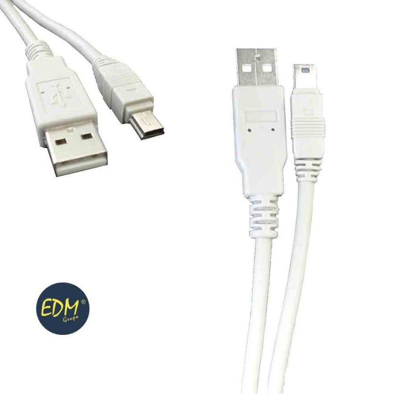 Cable usb tipo a macho a mini usb edm 1,8m