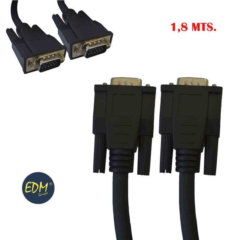 Conexion super vga macho macho  1,80 m