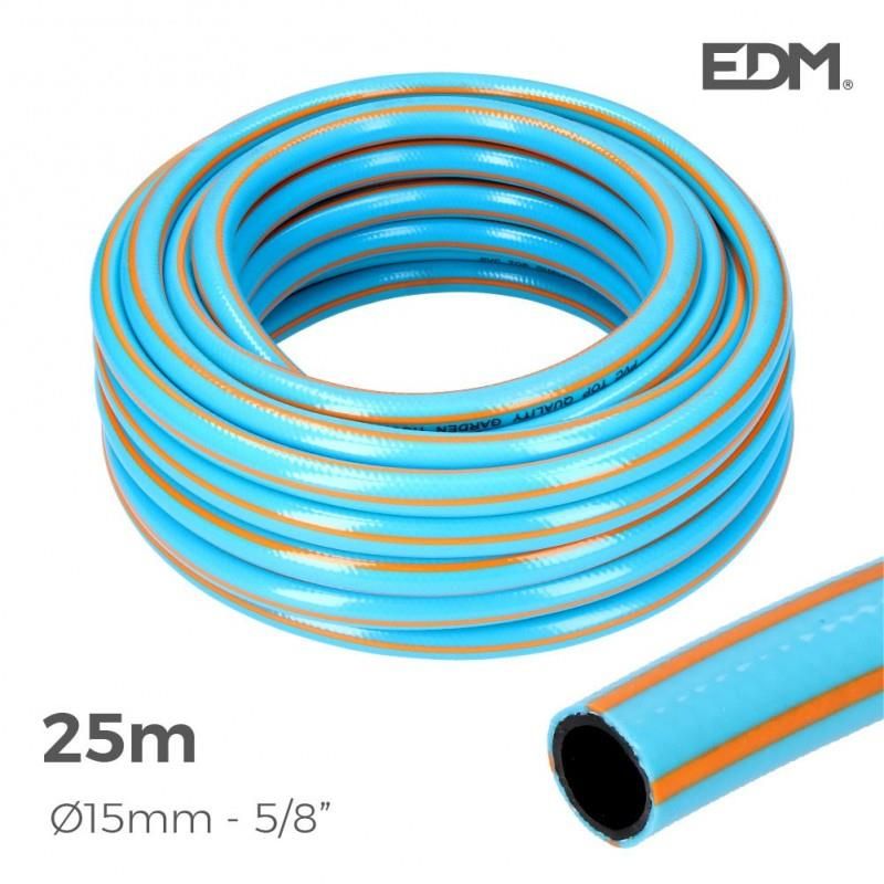 Mangueira de jardim anti-torção profissional Ø interno 15mm Ø externo 20mm (5/8") - Rolo EDM de 25m